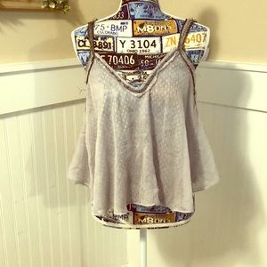 Free people flowy shear crop top